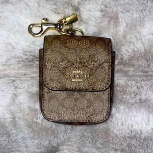 Coach Mini Bag Charm In Signature Canvas